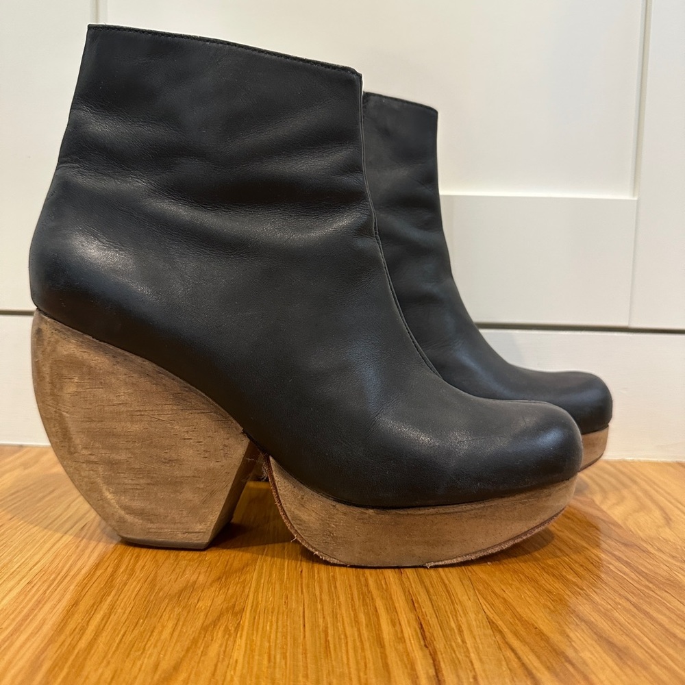 Rachel Comey Petra Black Leather Ankle Boots sz 8.5